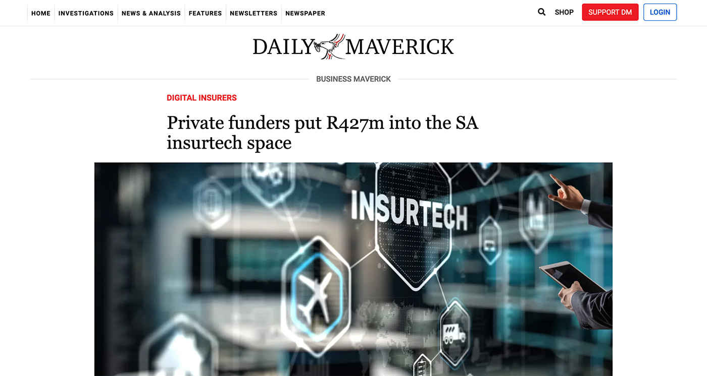 Root Platform in Daily Maverick: Private funders put R427m into the SA insurtech space